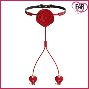 Farruz 2'si 1 Arada Titreşimli Meme Kelepçesi ve Ağız Tıkacı