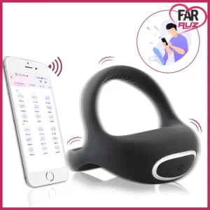 Farruz Telefon Uygulamalı 10 Modlu Şarjlı Titreşimli Penis Halkası