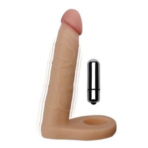Farruz 16 cm Realistik Titreşimli Anal Dildo &amp; Penis Halkası